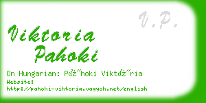 viktoria pahoki business card